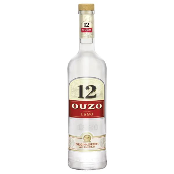 Ouzo 12, 12 Gitù Cachaça do Brasil old, Ouzo of Plomari oder P