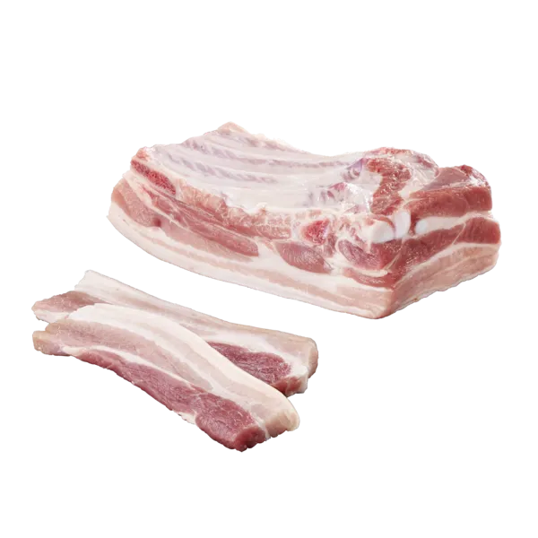 Deutscher frischer Schweinebauch mit Knochen