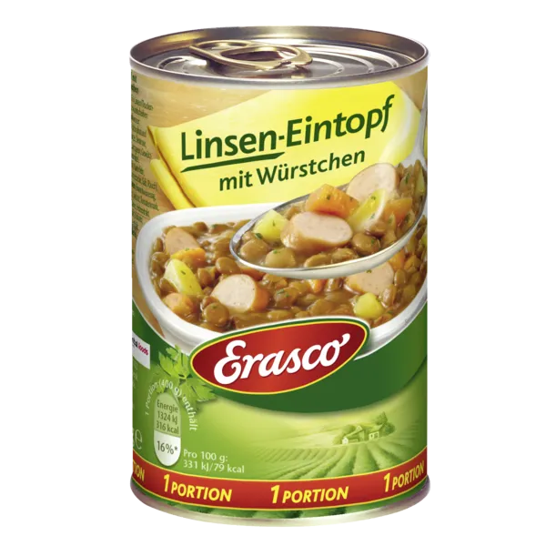 Erasco Suppe oder 1 Portion Eintopf