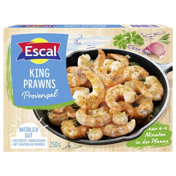 Escal King Prawns Natur oder Provencal