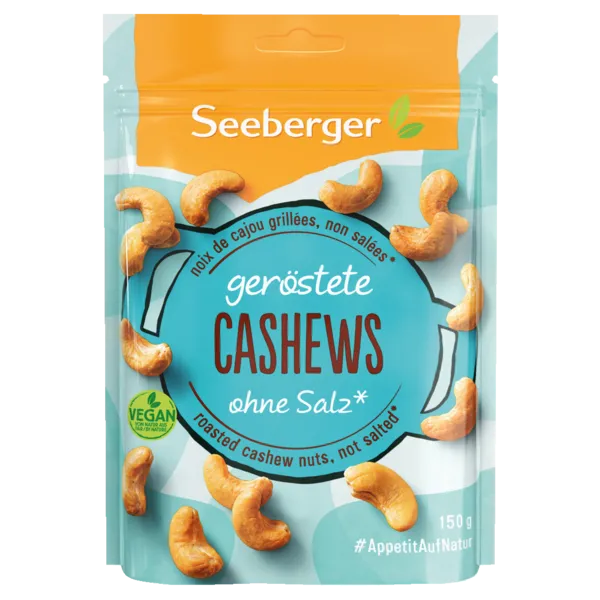 Seeberger geröstete & ungesalzene Mandeln/Cashews/Nuss-Vielfalt