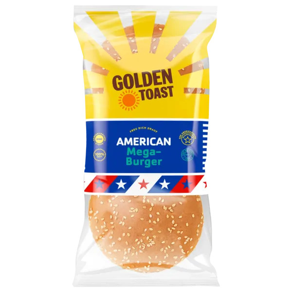Golden Toast Mega Burger, Hamburger oder Hot Dog Brötchen