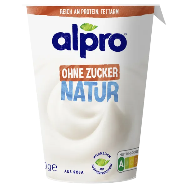Alpro Joghurtalternative Natur oder Natur ohne Zucker