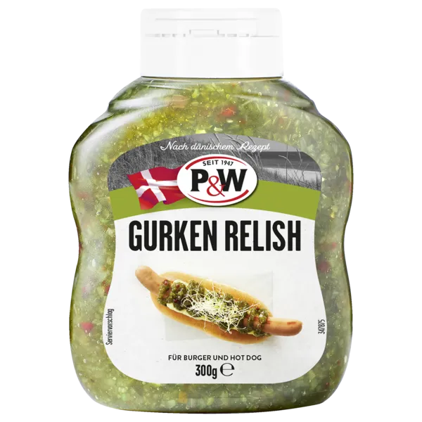 P&W Gurken Relish, Hot Dog Senf oder -Ketchup