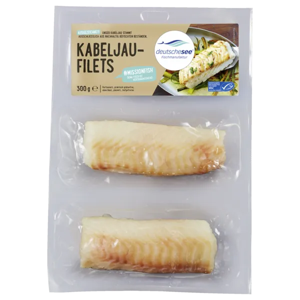 Deutsche See Rotbarsch-Filets oder Kabeljau-Filets