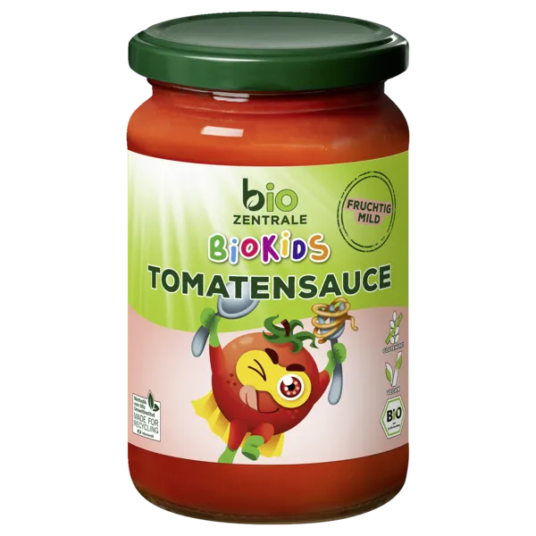 biozentrale BioKids Tomatensauce und vegane Bolognese