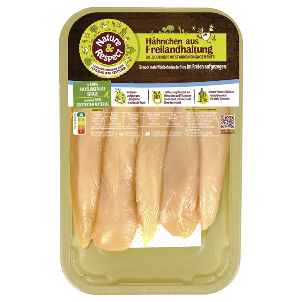 Französisches frisches Freiland Hähnchen-Innenfilet natur