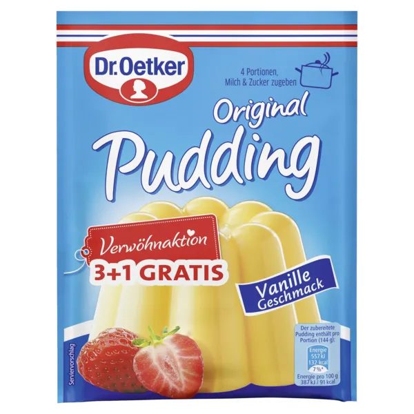 Dr. Oetker Original Puddingpulver oder Paradiescreme