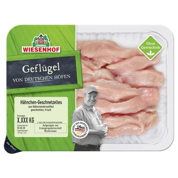 Deutsches frisches Hähnchen-Geschnetzeltes