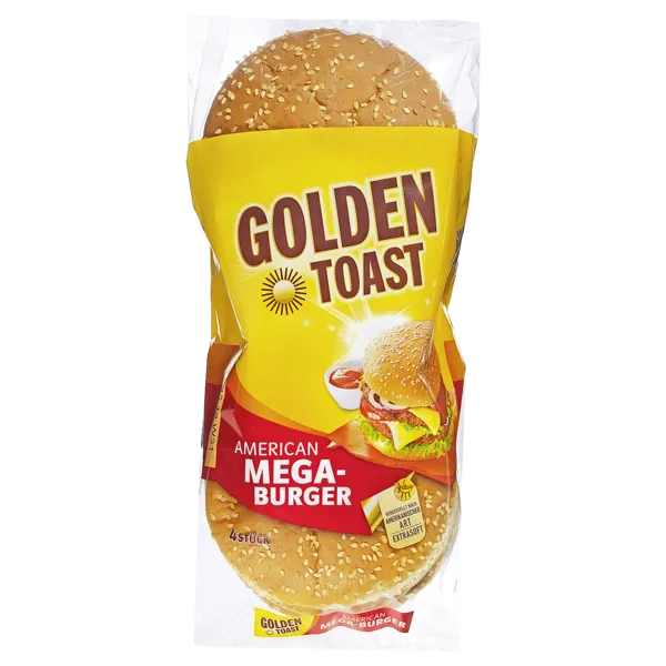 Golden Toast Mega Burger, Hamburger oder Hot Dog Brötchen