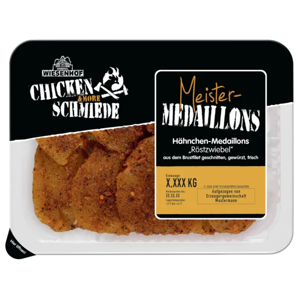 Deutsche marinierte Hähnchenbrust-Medaillons, Steaktasche