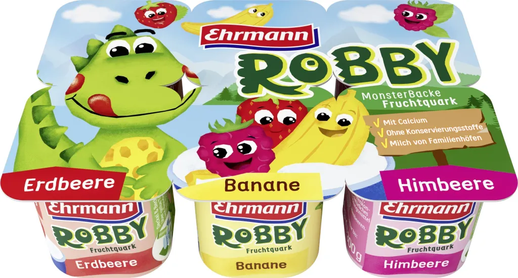 Ehrmann Robby Ehrmann Robby Erdbeere/Banane/Himbeere | Kindermolkereiprodukte | HIT