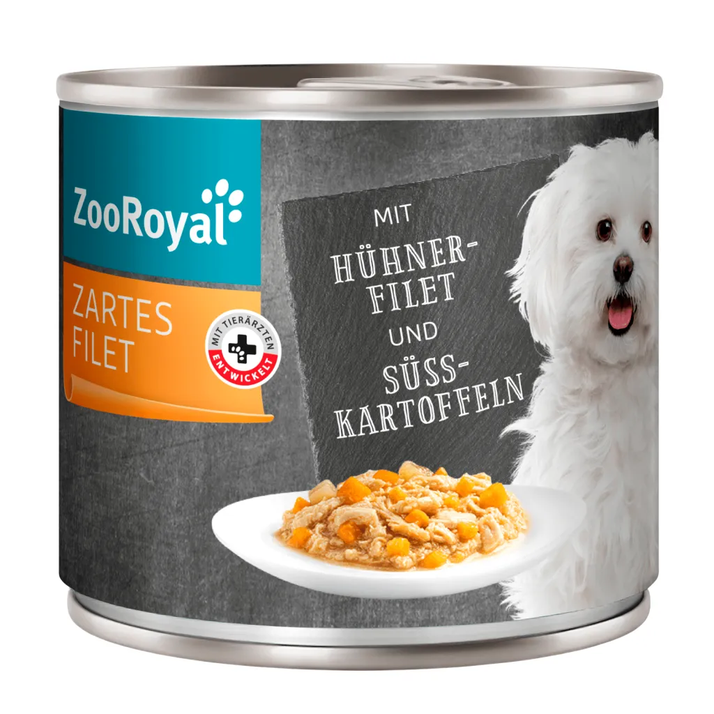 ZooRoyal Hundefutter nass Huhn Pur mit Gemse | Hundefutter | HIT