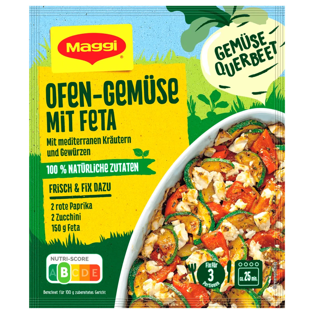 Maggi Ofen Gemüse mit Feta Fixprodukte HIT